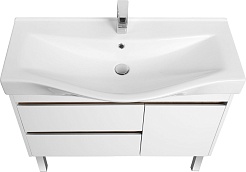 Акватон Тумба с раковиной Нортон 100 белая/дуб эндгрейн – фотография-3